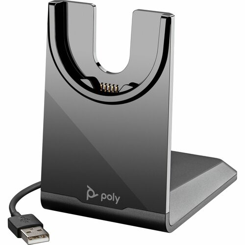 Poly Voyager USB-A Charging Stand - Wired - Bluetooth Headset - Charging Capability - USB Type A - Black Plantronics/ Poly