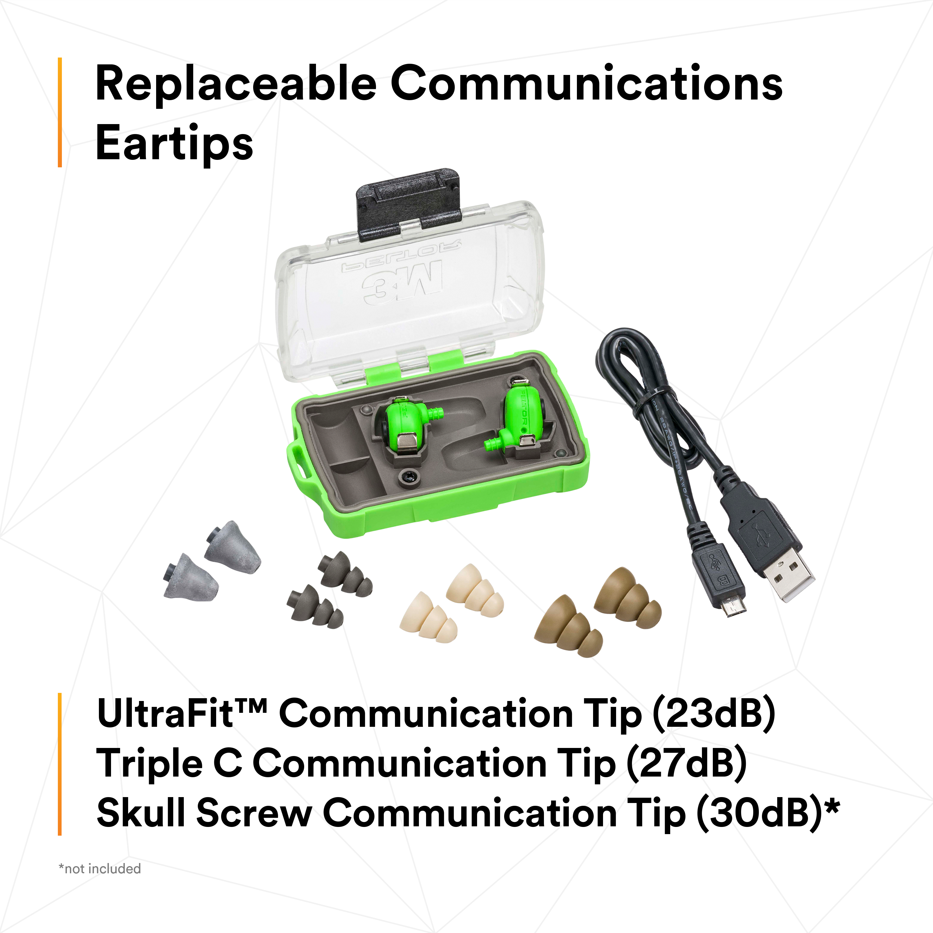 3M PELTOR Electronic Earplug, EEP-100 3M