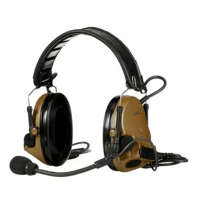 3M PELTOR ComTac V Headset MT20H682FB-19 CY, Foldable, Dual Lead, Standard Dynamic Mic, NATO Wiring, Coyote 3M