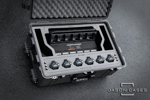 Motorola APX 6000 Radio and Charger Traveling Case with Built-In Socke