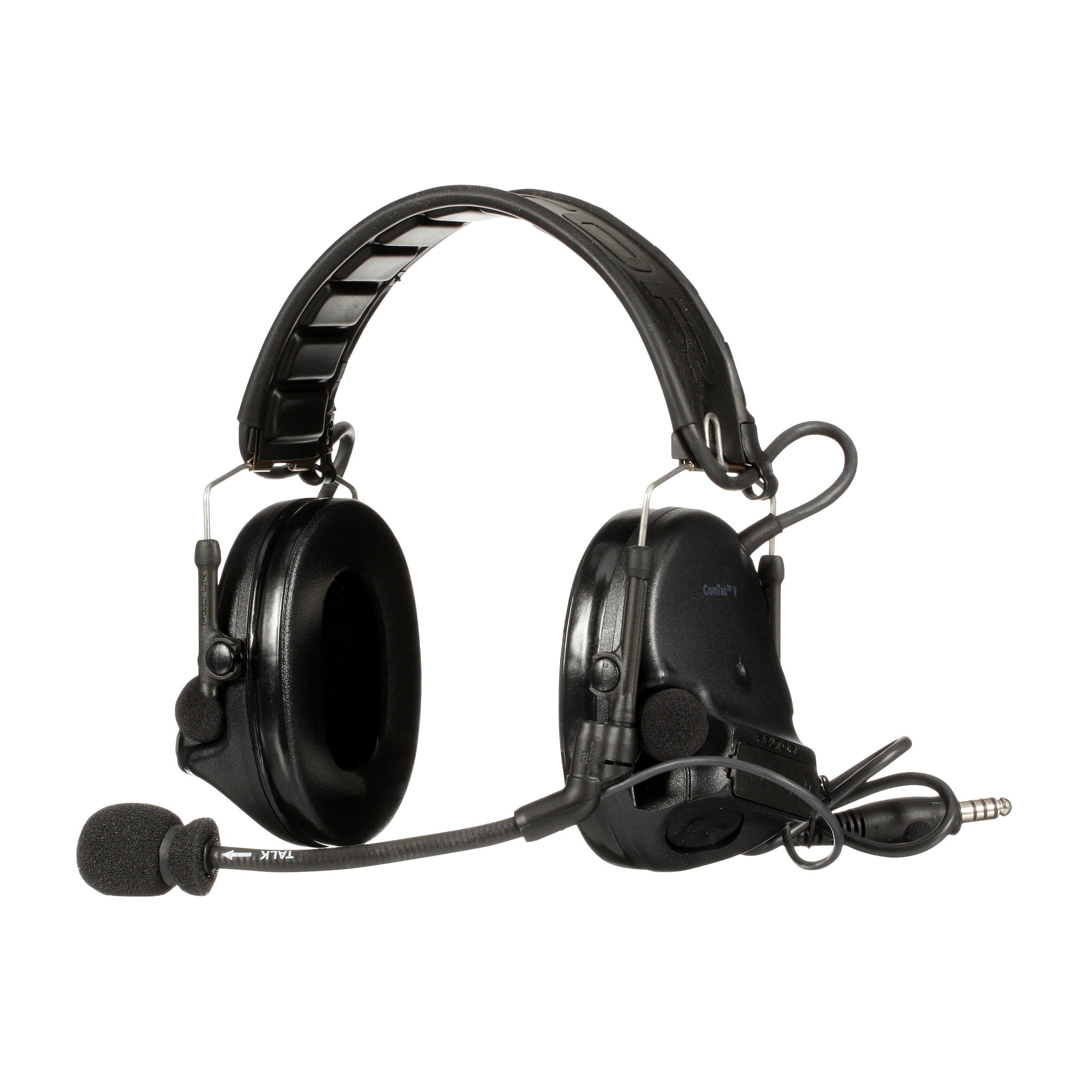 3M PELTOR SwatTac V Headset MT20H682FB-47 SV, Foldable, Single Lead, Standard Dynamic Mic, NATO Wiring, Black 3M