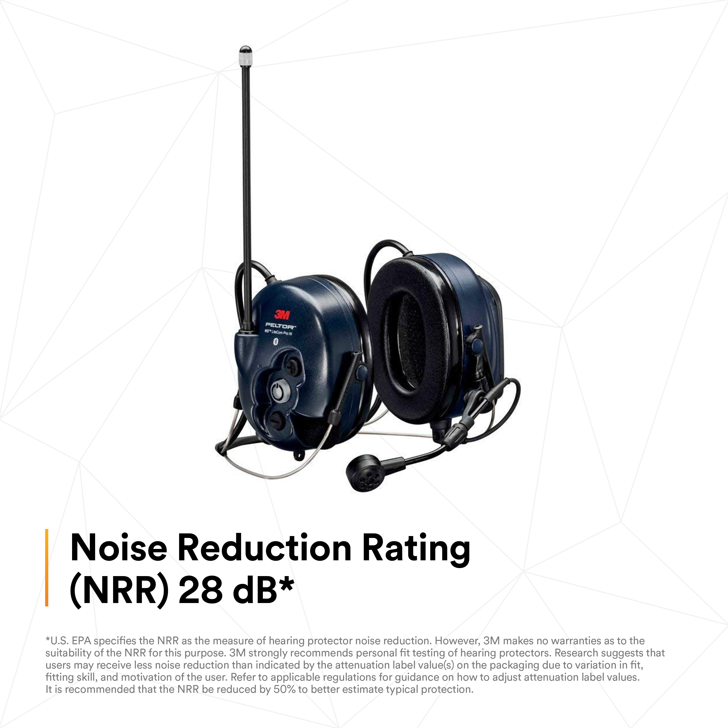 3M Peltor WS LiteCom Pro III Headset - Neckband | 70 Channel Programmable Digital Radio 3M