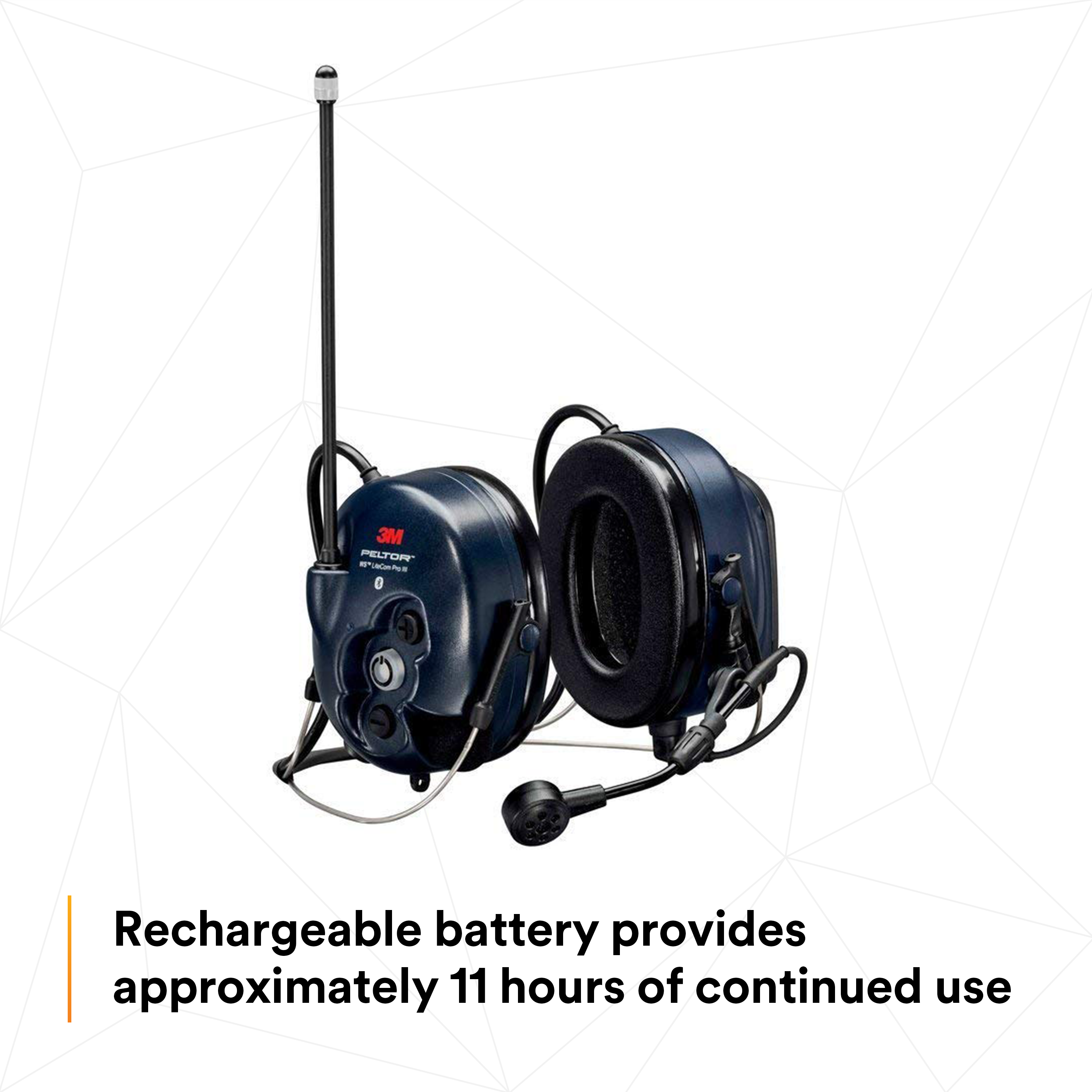 3M Peltor WS LiteCom Pro III Headset - Neckband | 70 Channel Programmable Digital Radio 3M