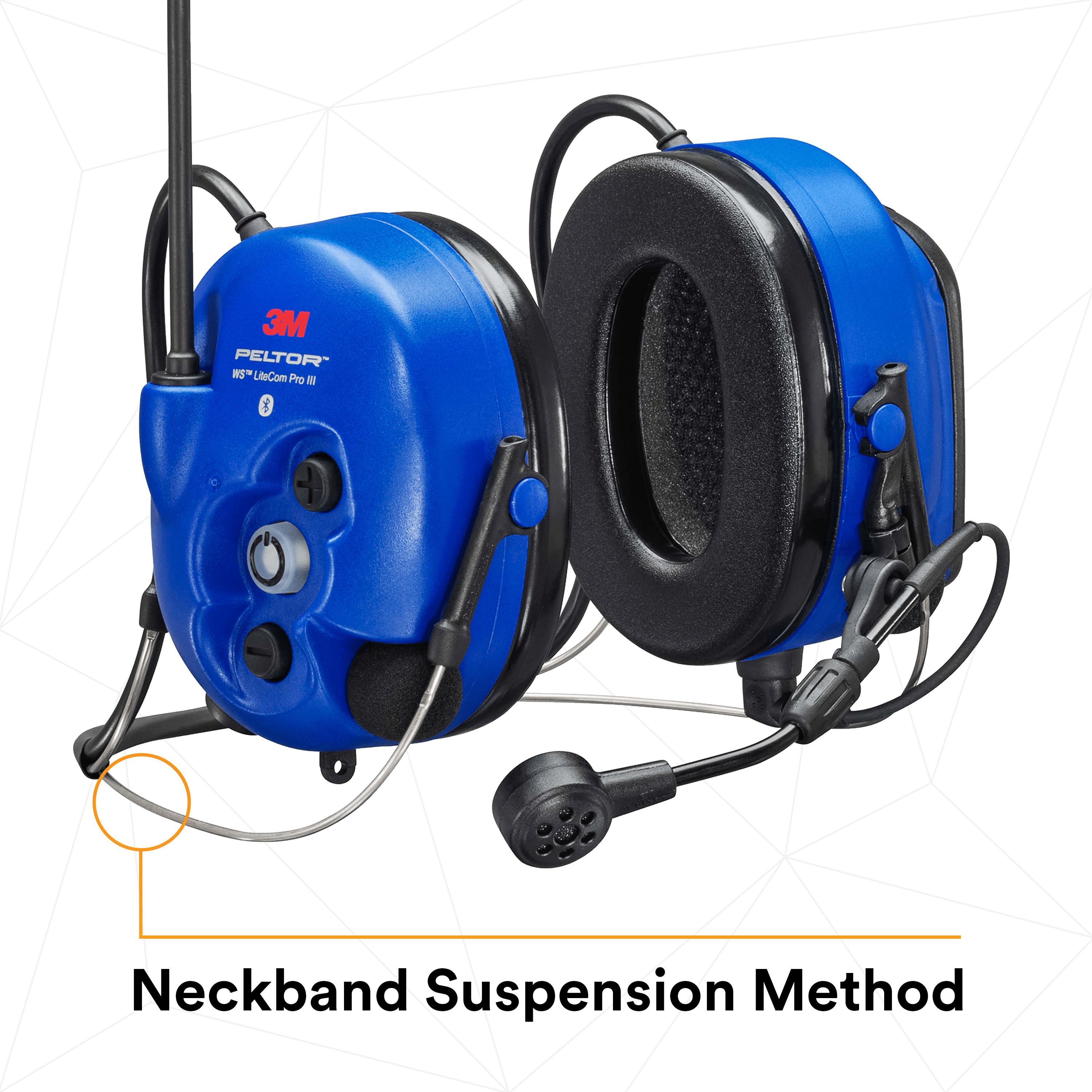 3M PELTOR WS LiteCom PRO III Headset - NeckBand- Intrinsically Safe - MT73H7B4D10NA-50 3M