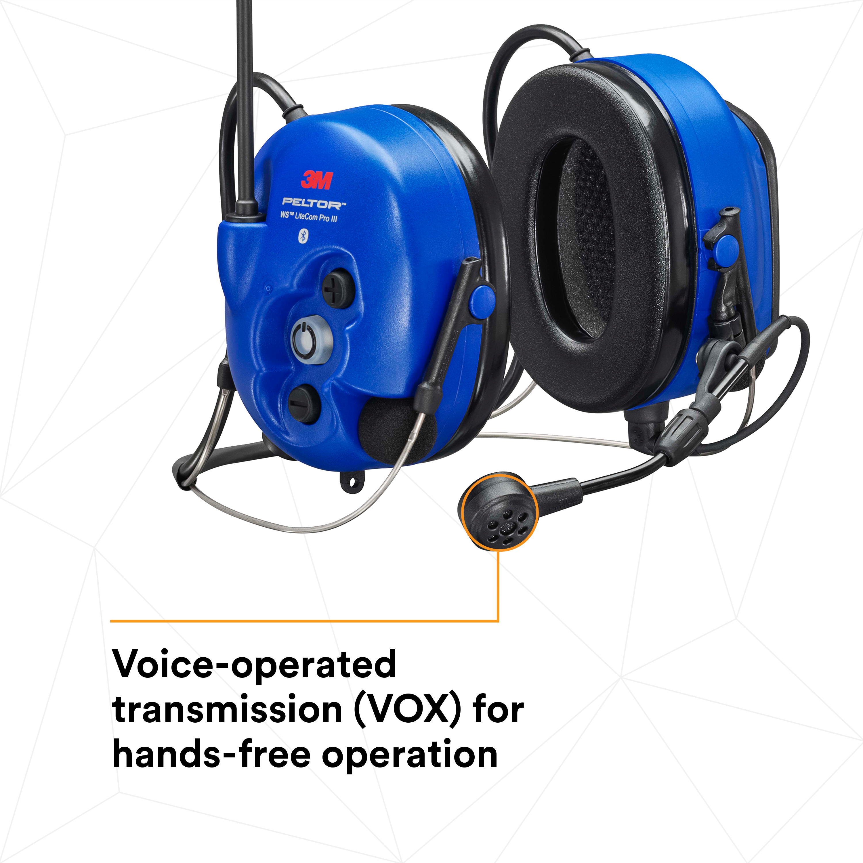 3M PELTOR WS LiteCom PRO III Headset - NeckBand- Intrinsically Safe - MT73H7B4D10NA-50 3M