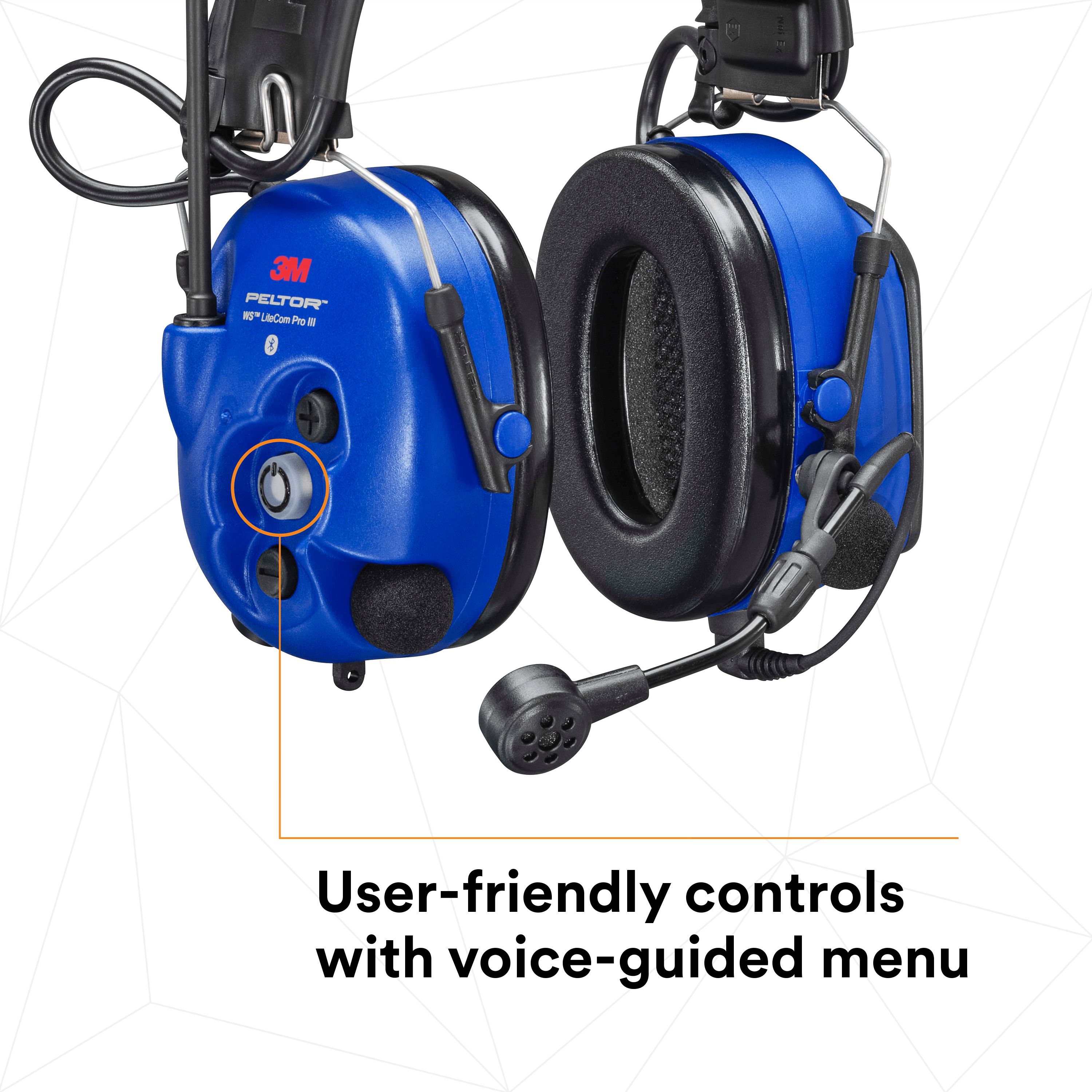 3M Peltor WS LiteCom Pro III Headset Headband | Intrinsically Safe | Programmable Radio & Bluetooth 3M