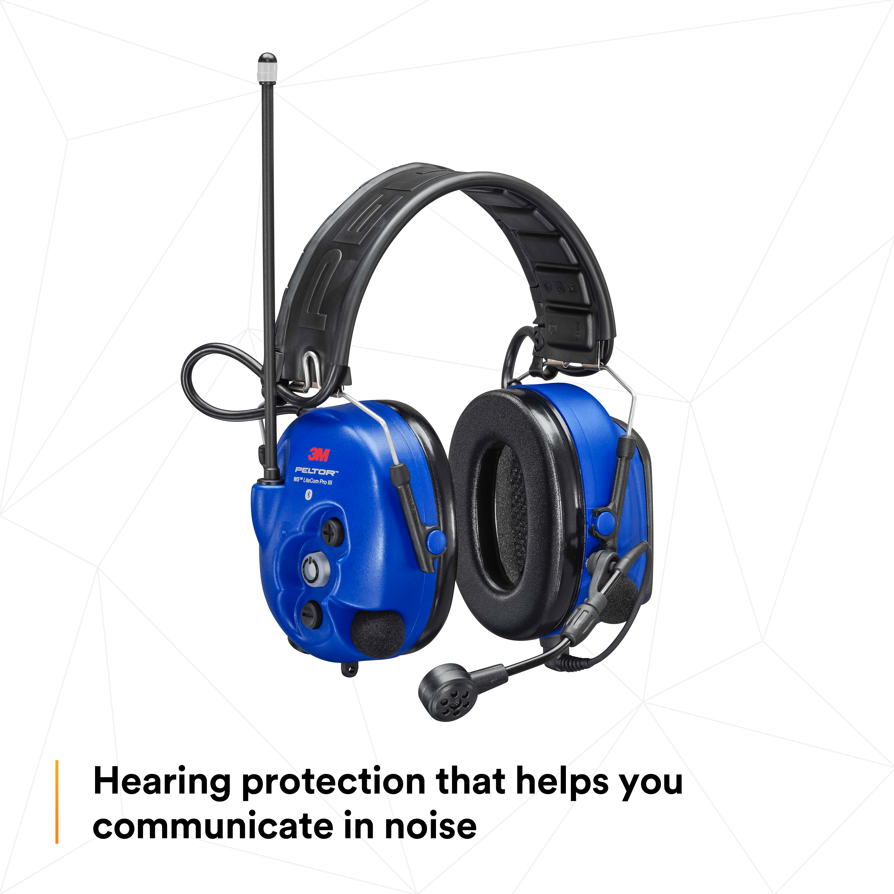 3M Peltor WS LiteCom Pro III Headset Headband | Intrinsically Safe | Programmable Radio & Bluetooth 3M