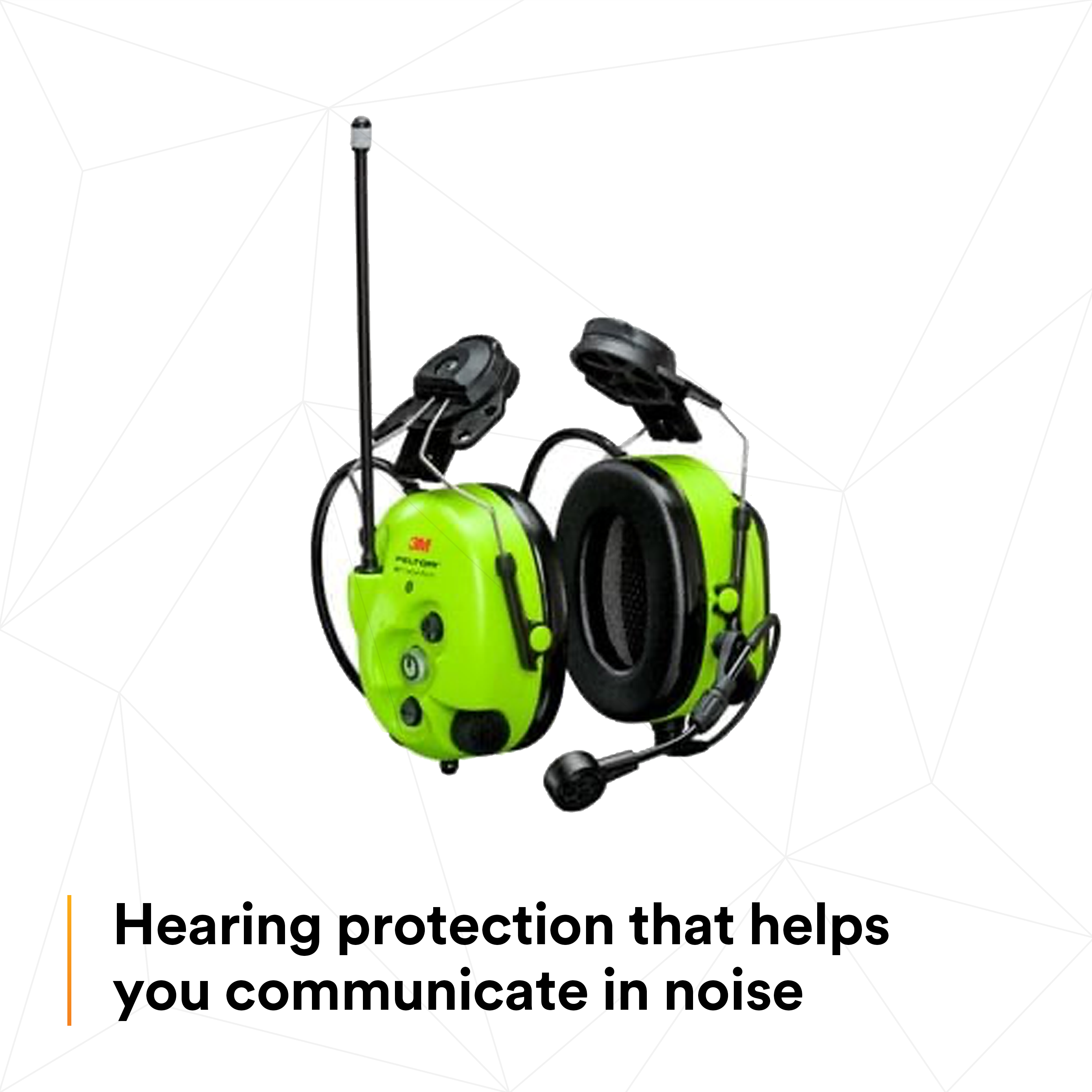 3M Peltor WS LiteCom Pro III Headset - Hard Hat Mount | Programmable Digital Radio & Bluetooth 3M