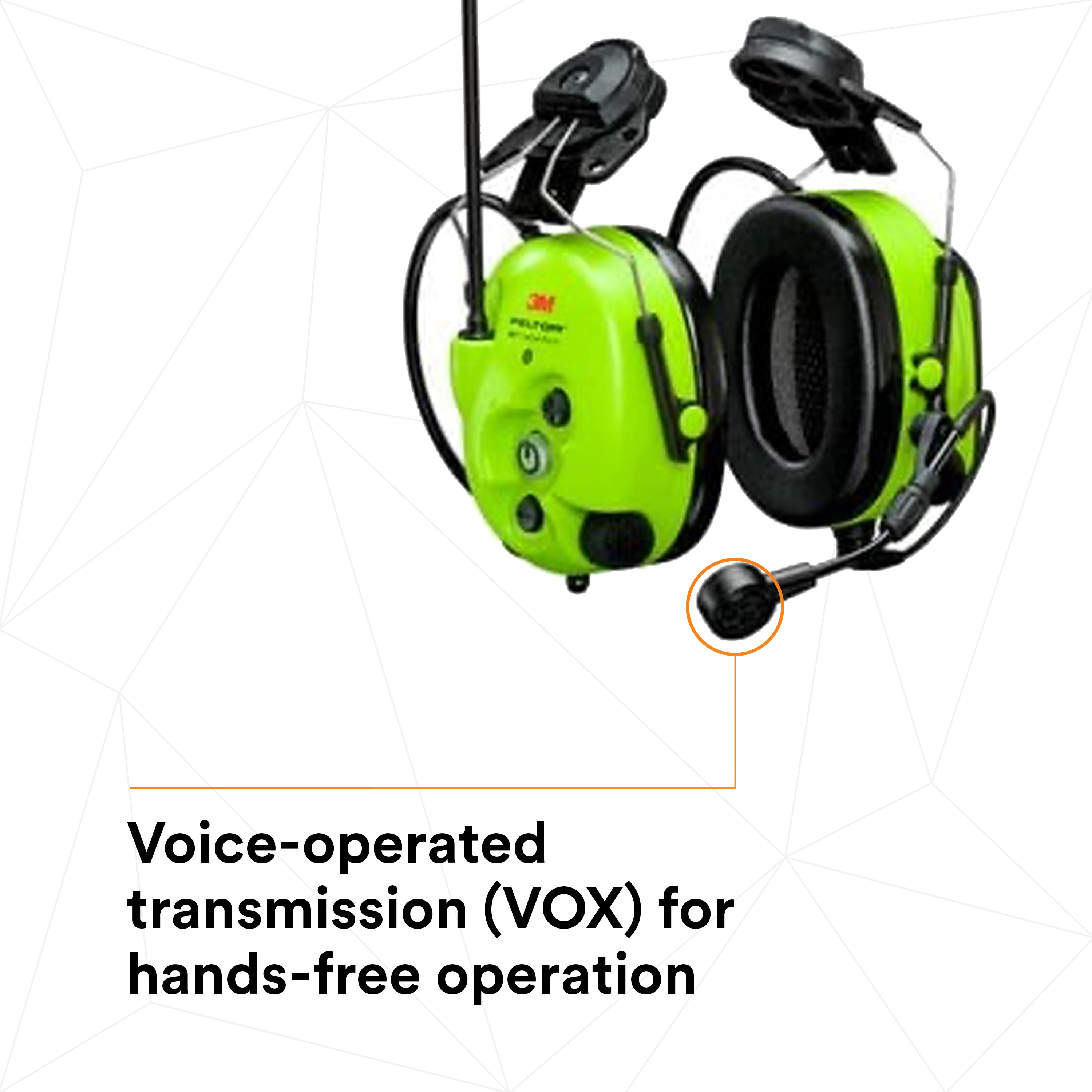 3M Peltor WS LiteCom Pro III Headset - Hard Hat Mount | Programmable Digital Radio & Bluetooth 3M