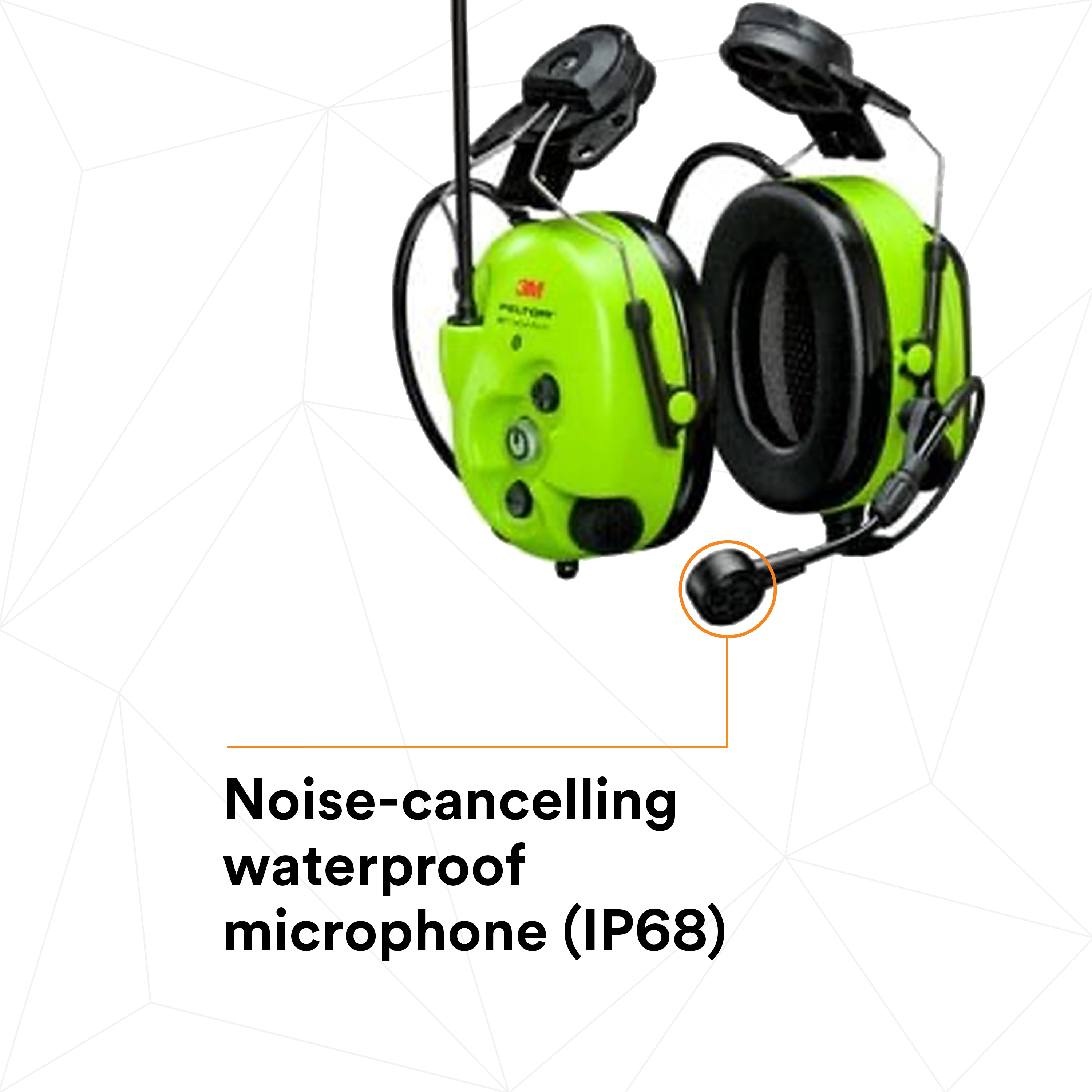 3M Peltor WS LiteCom Pro III Headset - Hard Hat Mount | Programmable Digital Radio & Bluetooth 3M