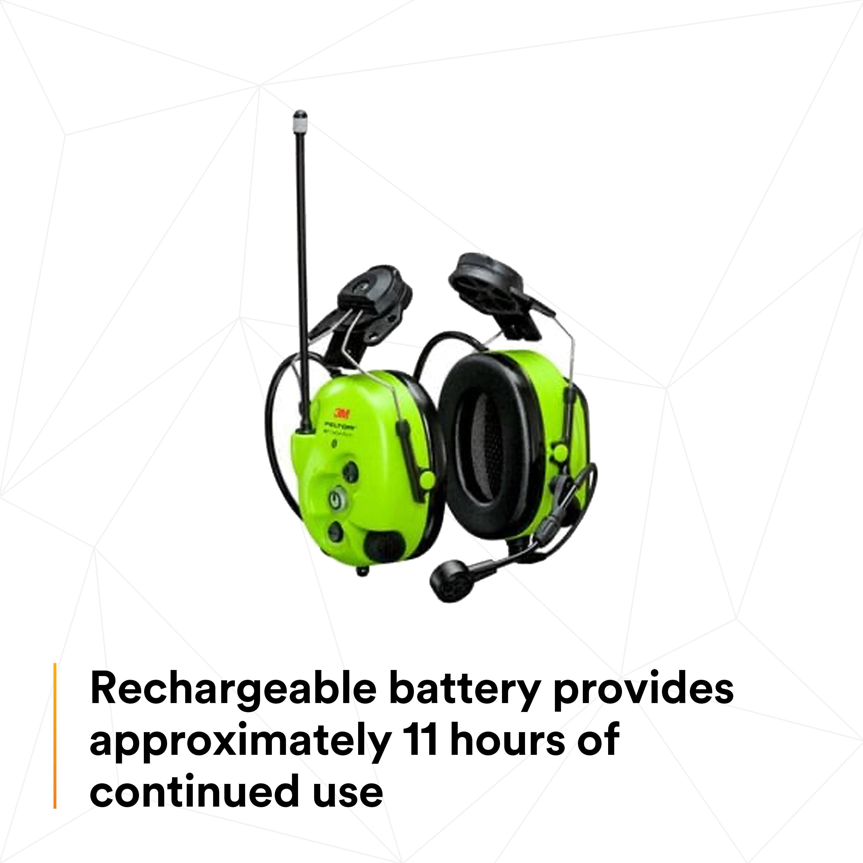 3M Peltor WS LiteCom Pro III Headset - Hard Hat Mount | Programmable Digital Radio & Bluetooth 3M