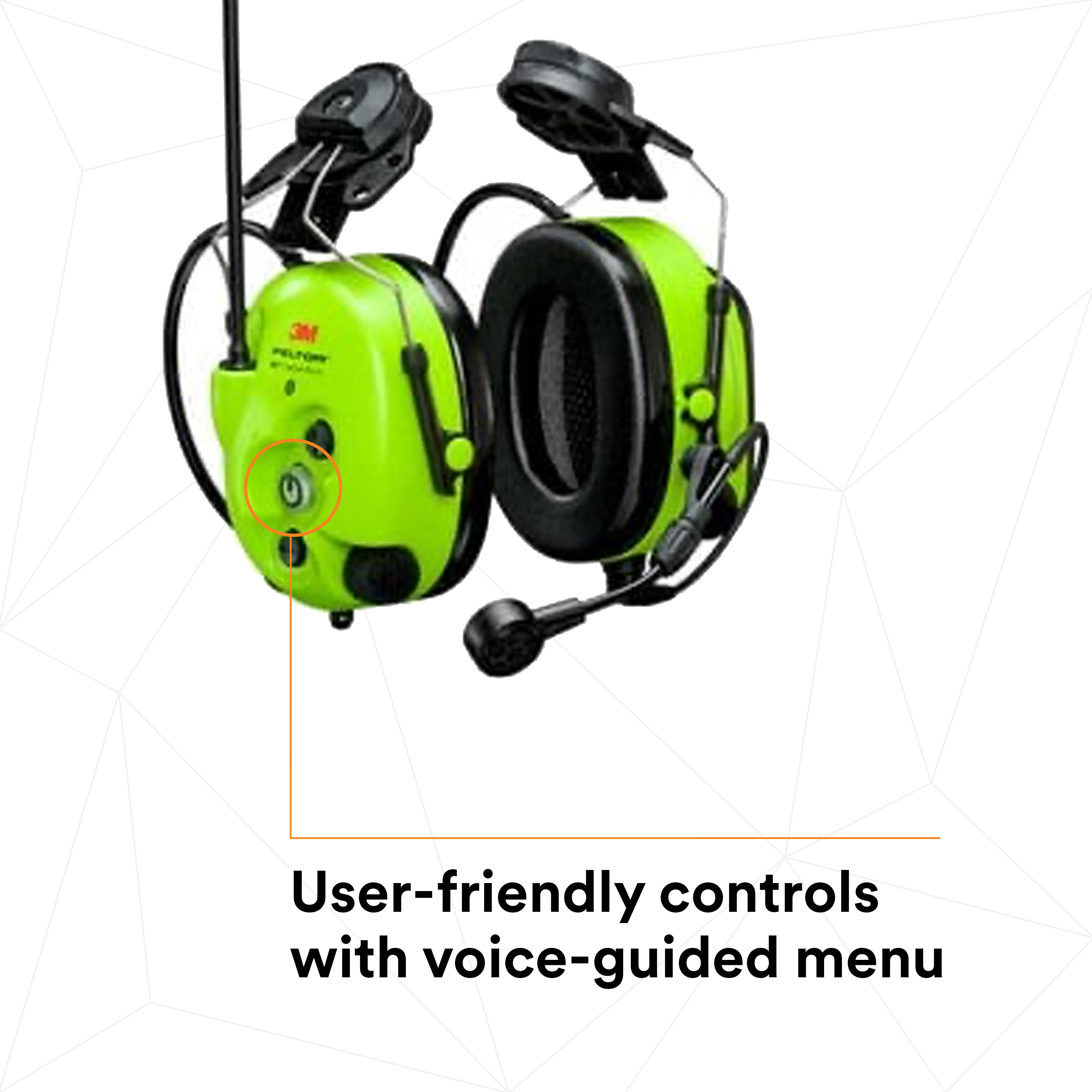 3M Peltor WS LiteCom Pro III Headset - Hard Hat Mount | Programmable Digital Radio & Bluetooth 3M