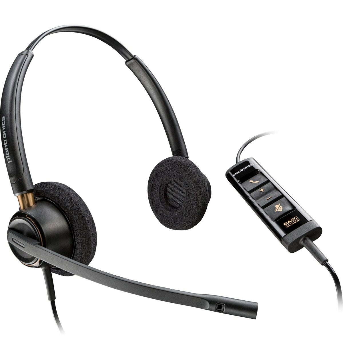 Poly EncorePro 525 Microsoft Teams Certified Stereo with USB-A Headset - Microsoft Teams Certification - Stereo - USB Type A - Wired - Over-the-head, Plantronics/ Poly