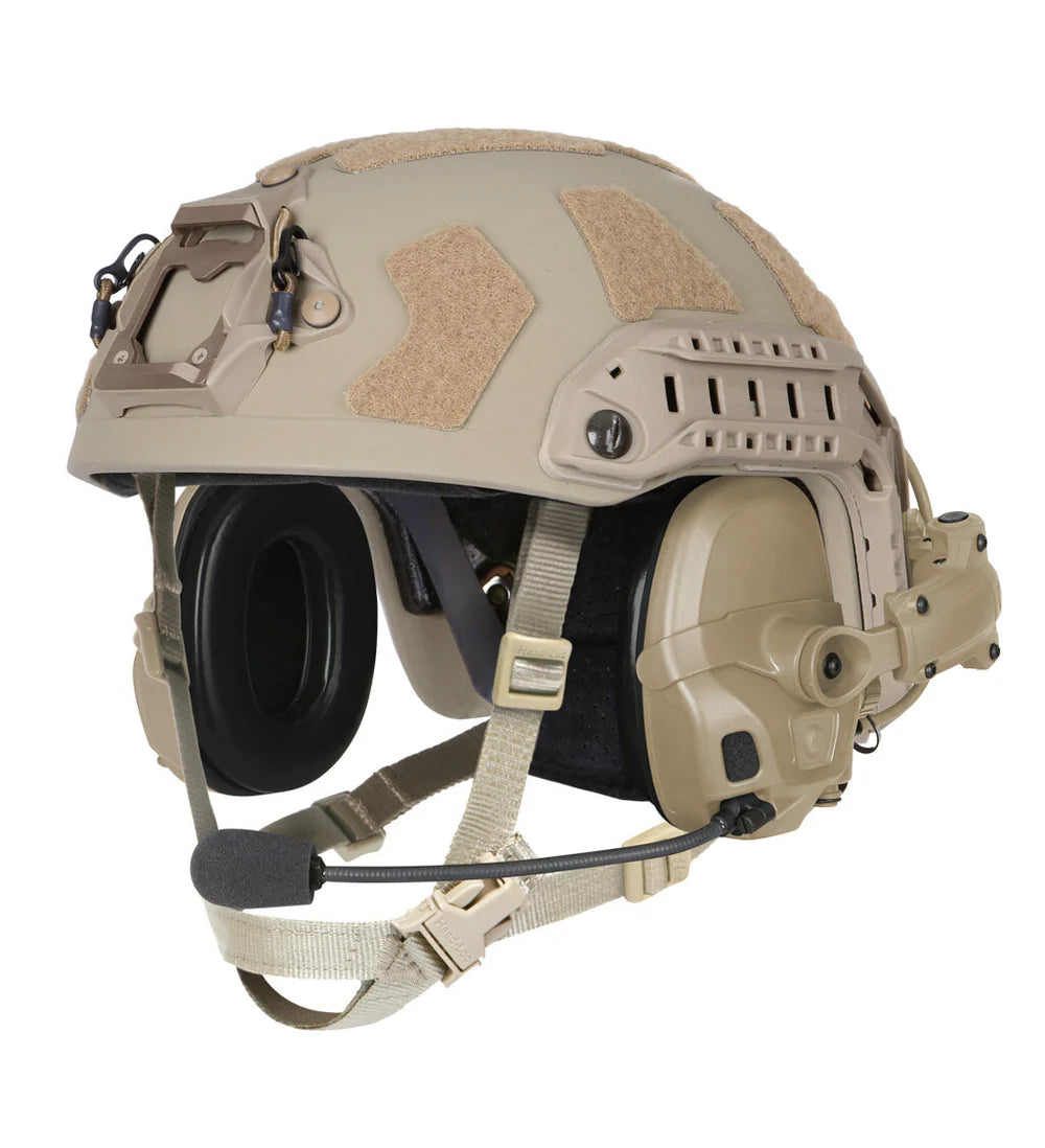 Ops Core AMP Headset and FAST SF Helmet Bundle - Connectorized