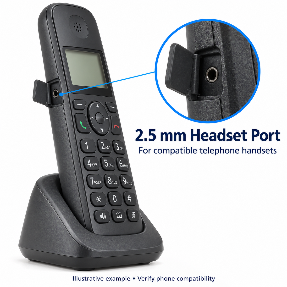 Professional Ear-Hook Headset with 2.5 mm Telephone Jack