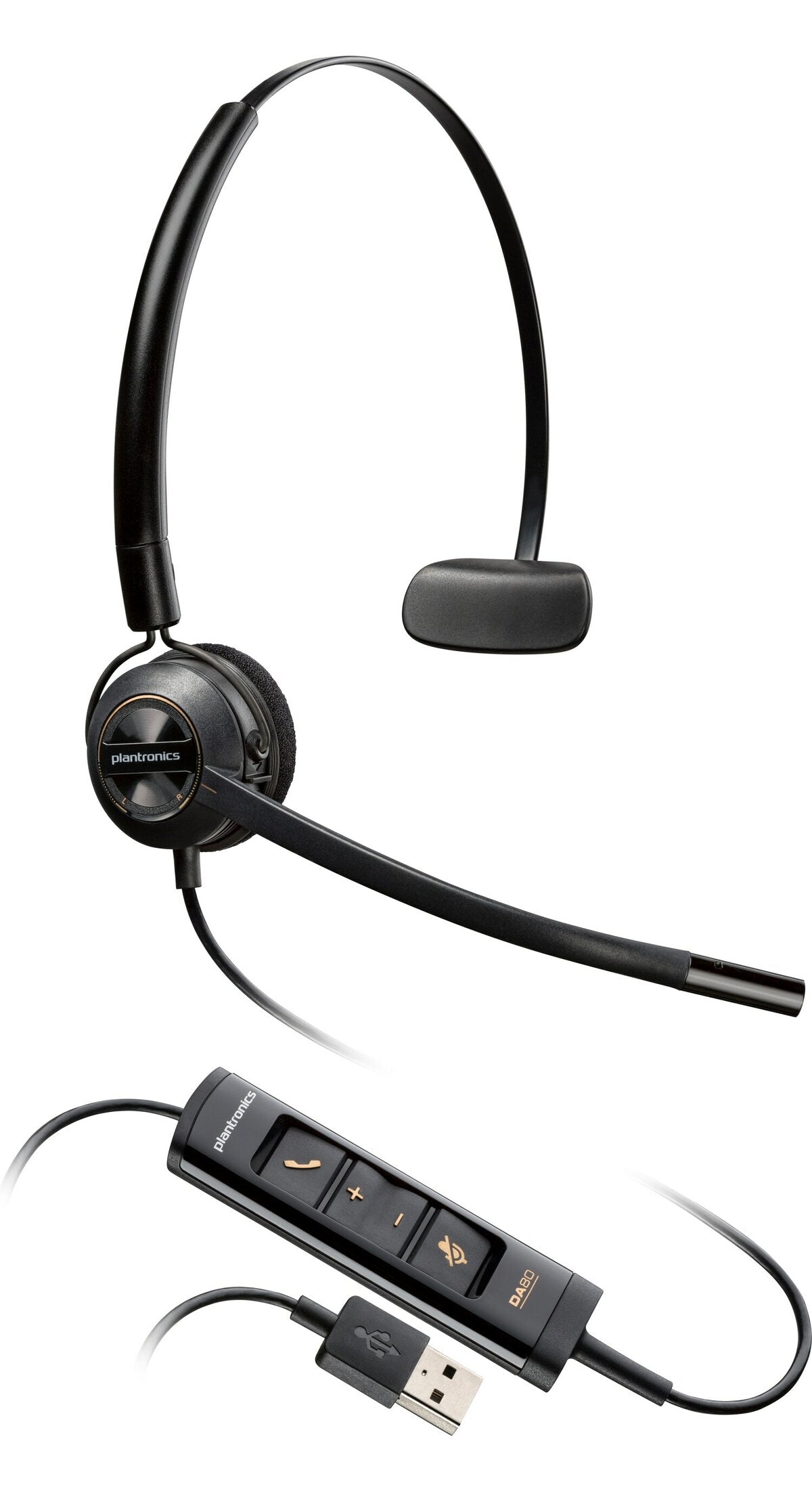 HP Poly EncorePro EP545 USB-A Convertible Headset - Microsoft Teams Certified Plantronics/ Poly
