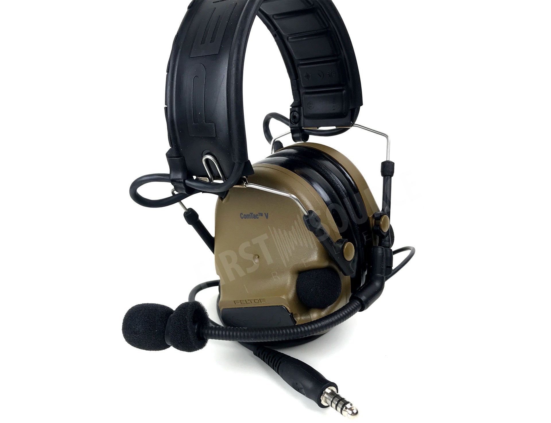 PELTOR 3M PELTOR ComTac V Headset, Foldable, Single Lead, Standard Dynamic Mic, NATO Wiring, Coyote Brown, MT20H682FB-47 CY