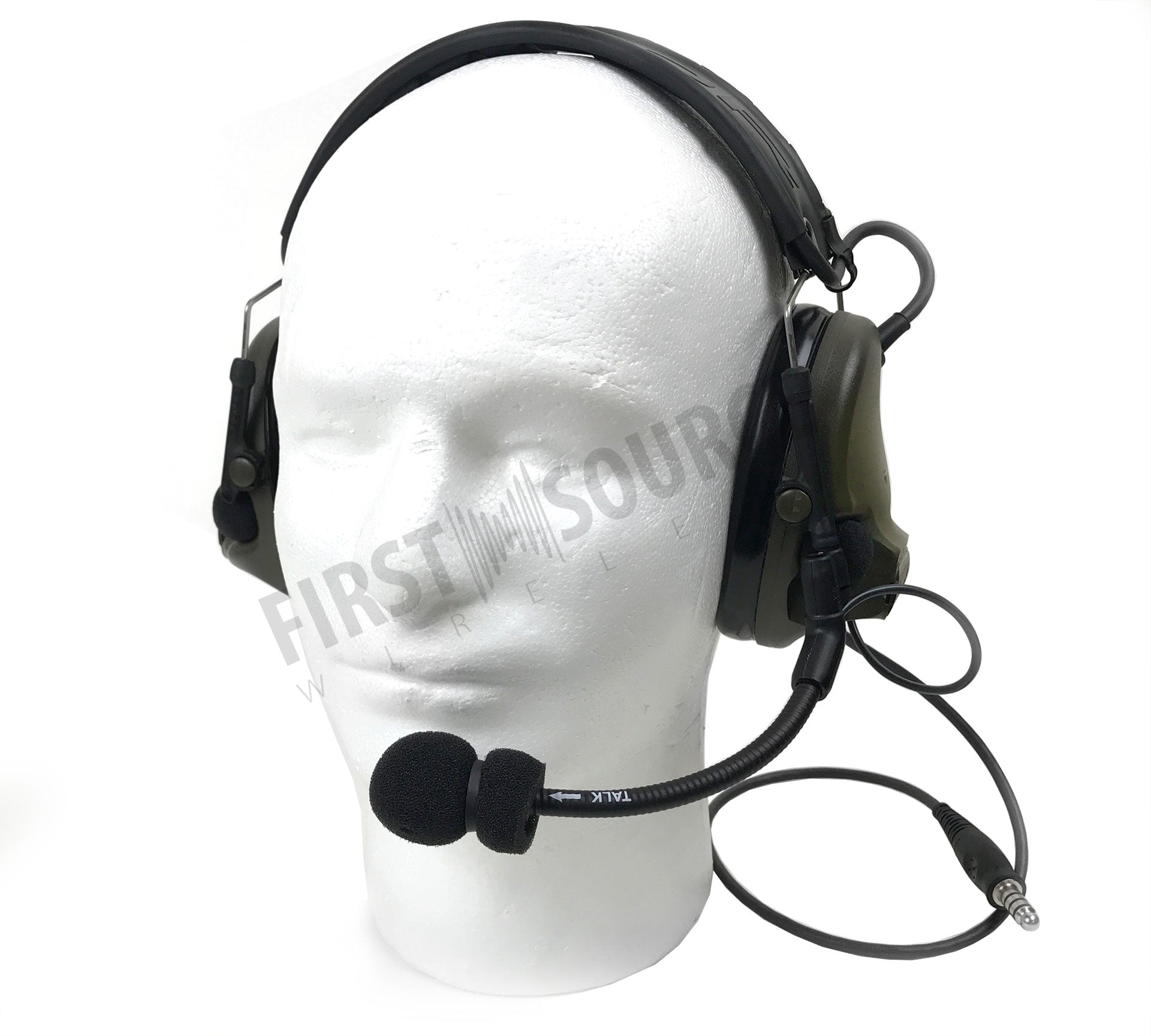 3M PELTOR ComTac V Headset MT20H682FB-47 GN, Foldable, Single Lead, Standard Dynamic Mic, NATO Wiring, Green 3M