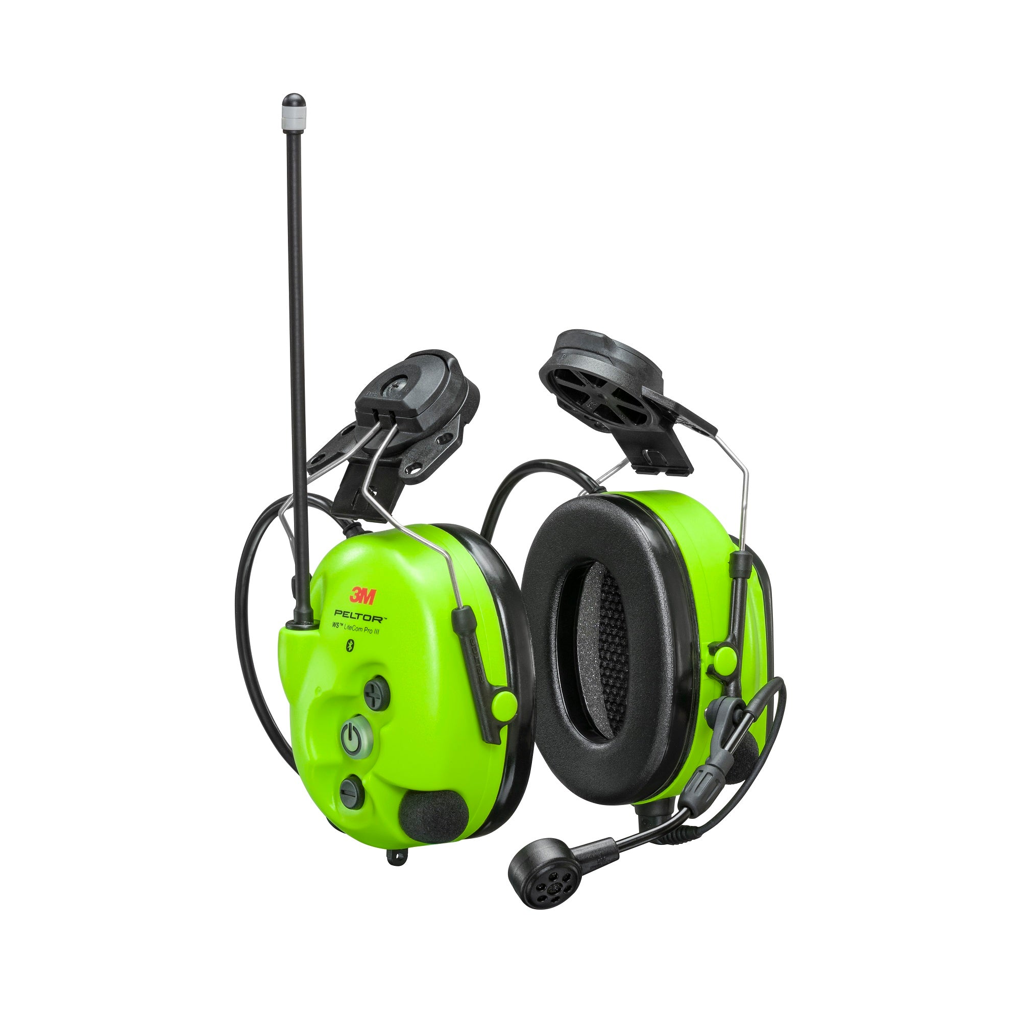 3M PELTOR WS LiteCom Pro III Headset MT73H7P3E4D10NA GB, Bright Yellow, Hard Hat Attached 3M
