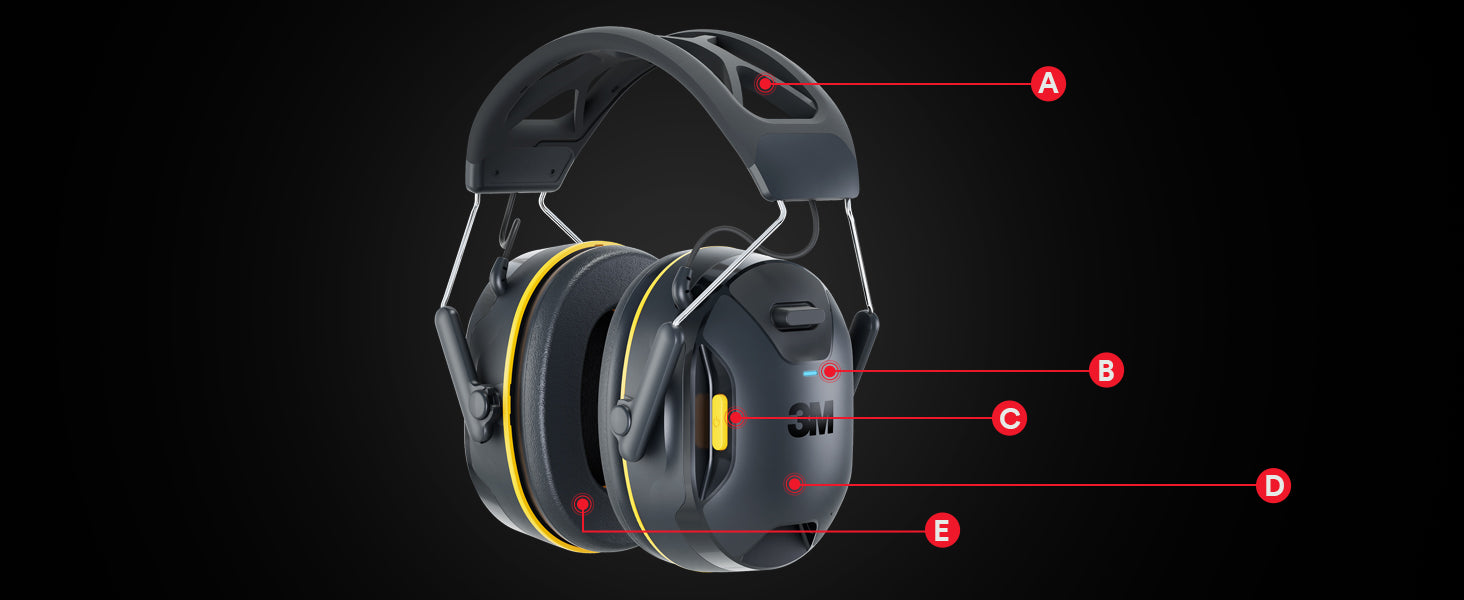 3M WorkTunes Connect Wireless Hearing Protector with Bluetooth® Technology 90570-DC 3M