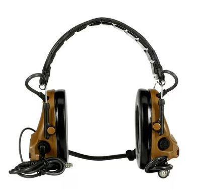 3M PELTOR ComTac V Headset MT20H682FB-19 CY, Foldable, Dual Lead, Standard Dynamic Mic, NATO Wiring, Coyote 3M