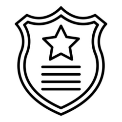 Law Enforcement Badge Icon