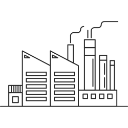 Manufacturing plant icon