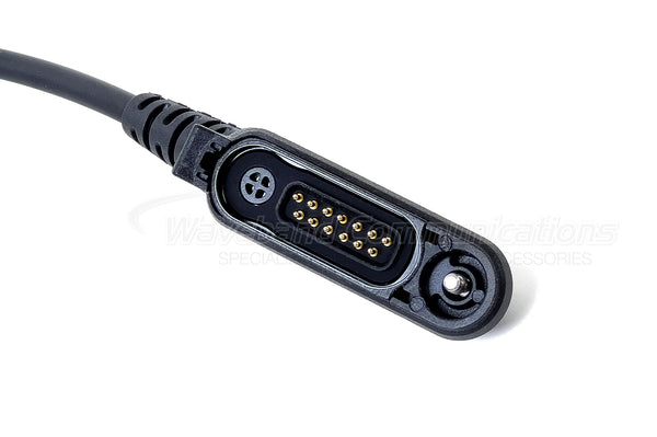 Motorola APX N70 Single-band P25 Smart Portable Radio Encrypted connector cable adaptor. BLACK First Source Wireless
