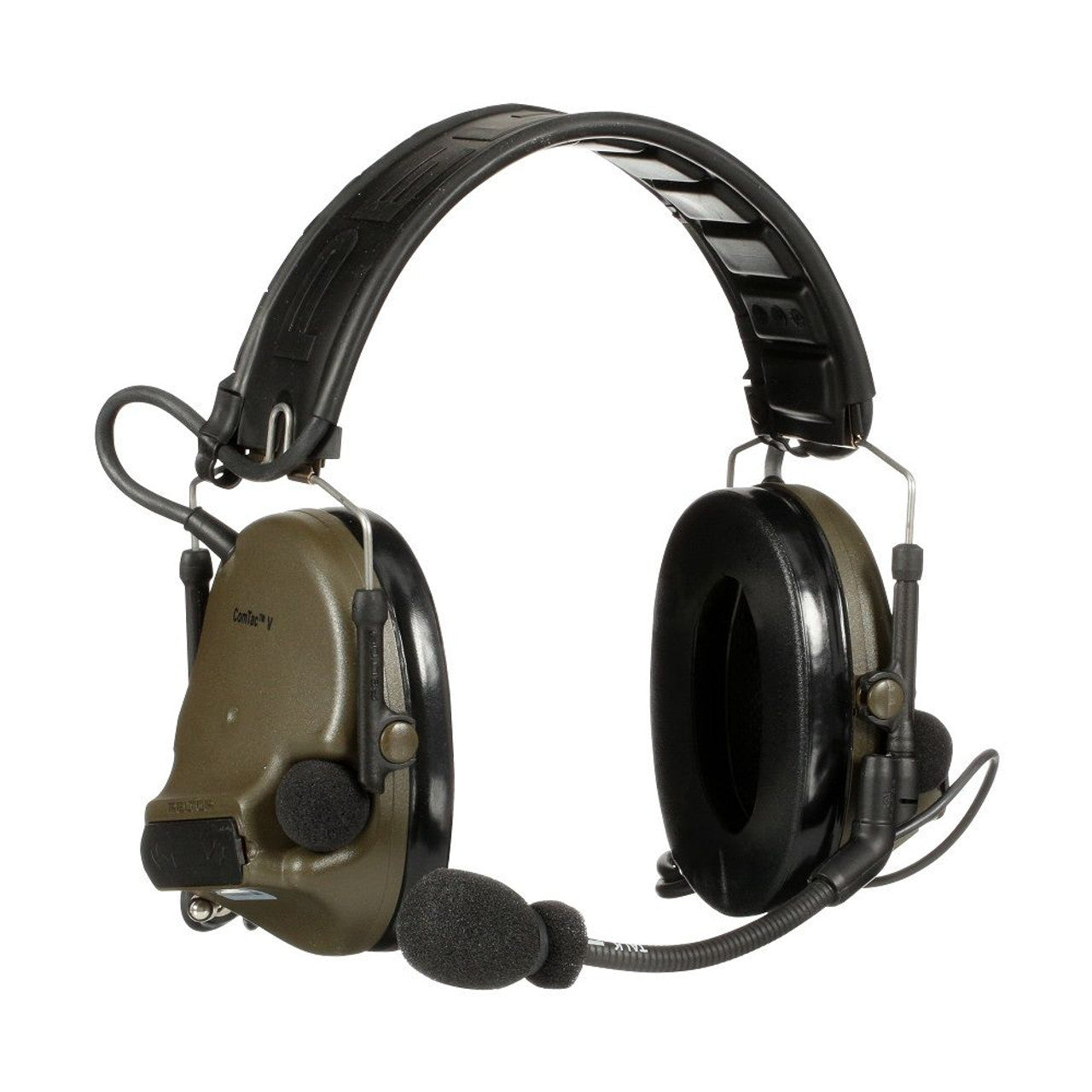 3M PELTOR ComTac V Headset MT20H682FB-19 GN, Foldable, Dual Lead, Standard Dynamic Mic, NATO Wiring, Green 3M