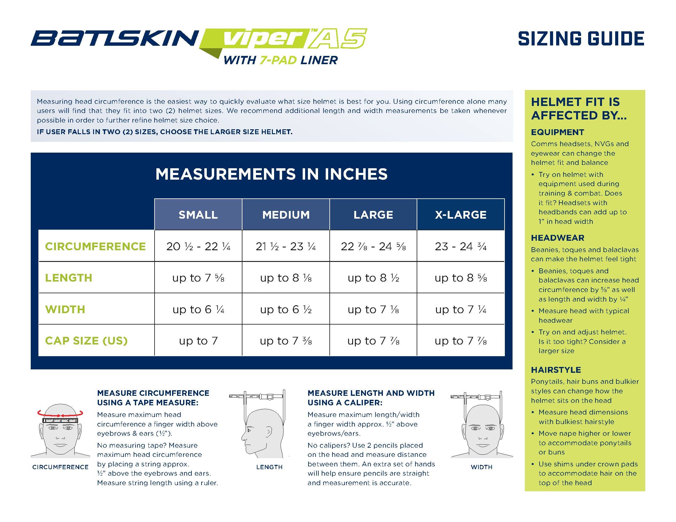 Galvion Viper A5 Full Cut Helmet 7 Pad Liner Galvion