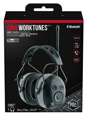 3M WorkTunes Connect Headset with AM/FM Radio & Bluetooth 3M