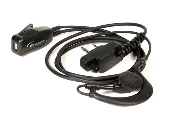 Rugged Lapel Microphone with scorpion ear piece for Icom F33/F43/F43TR/ F14/F24/F3001/ F4001/F3101D/F4101D/ F3021/F4021 Radios. WB#WC-Scorpion-I3 Waveband Communications