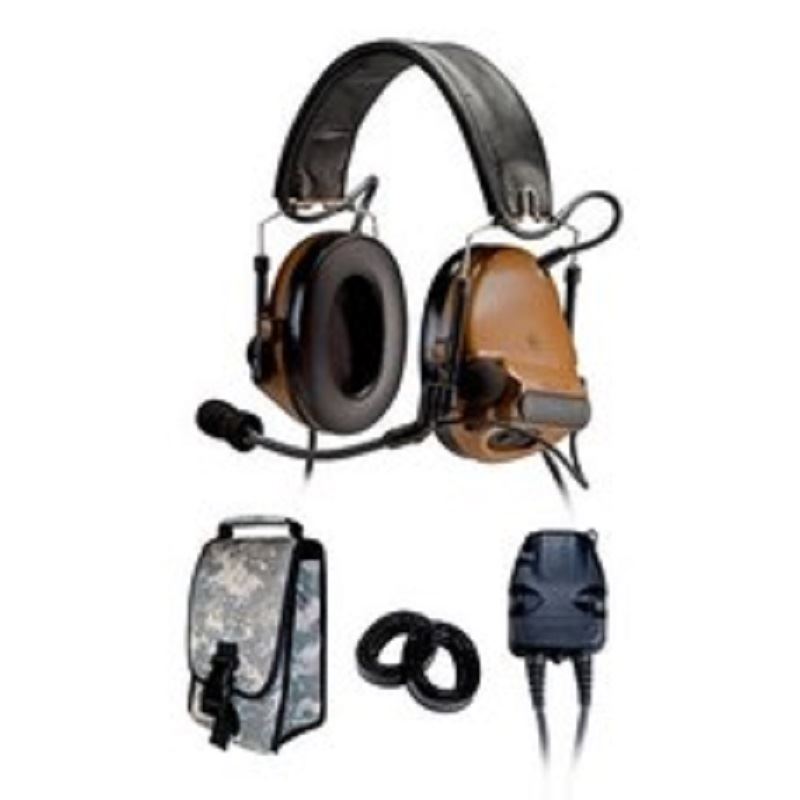 3M(TM) Peltor(TM) COMTAC(TM) III KIT - DUAL COMM - BACK BAND - COYOTE BROWN- RADIOS: AN/PRC-148, AN/PRC-152, AN/PRC-117, AN/PRC-119 3M