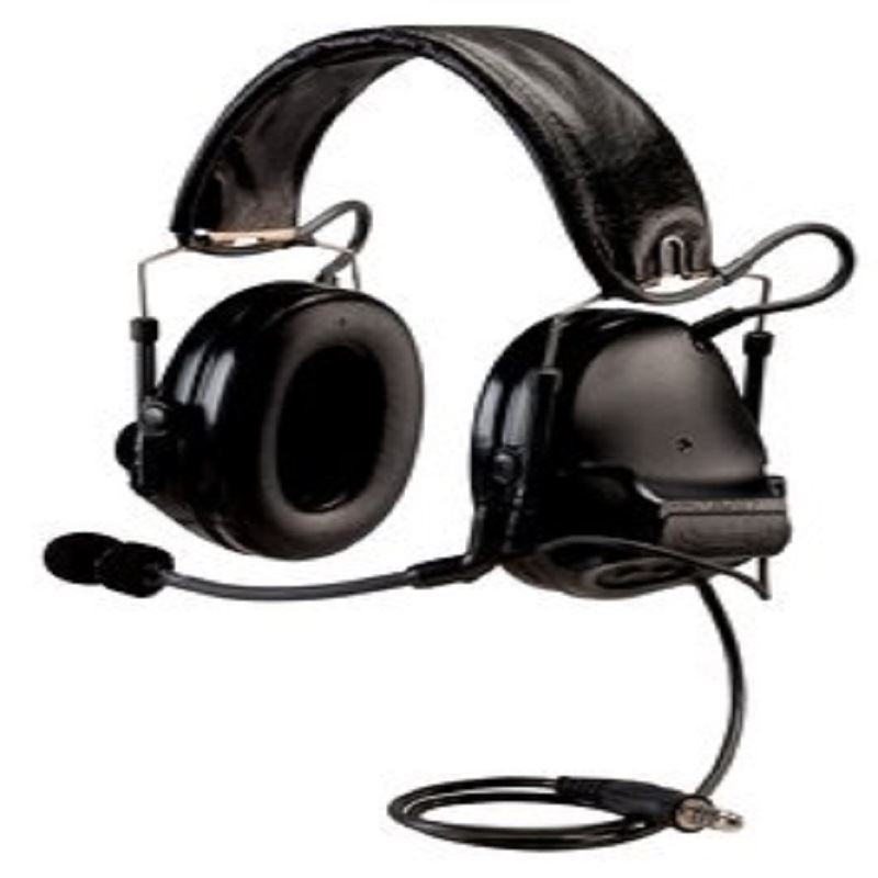 3M PELTOR ComTac ACH Communication Headset MT17H682FB-49 SV, Dual Comm, Single Downlead, Flexi Boom Mic, Black 1 EA/Case 3M
