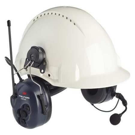 3M Peltor LiteCom Plus Two Way Radio Headset, MT7H7P3E4610-NA, Hard Hat Attached, 1 EA/Case 3M