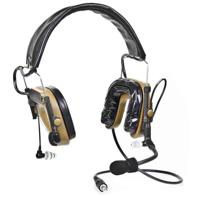 3M(TM) PELTOR(TM) COMTAC(TM) IV Hybrid Communication Headset, Single Comm, Flexi Boom Mic, Coyote Brown, MT16H044FB-47 CY 1 EA/Case 3M