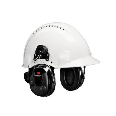 3M PELTOR ProTac III Slim Headset, Black, Hard Hat Attached case of 10 3M