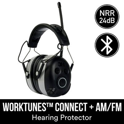 3M WorkTunes Connect Headset with AM/FM Radio & Bluetooth 3M