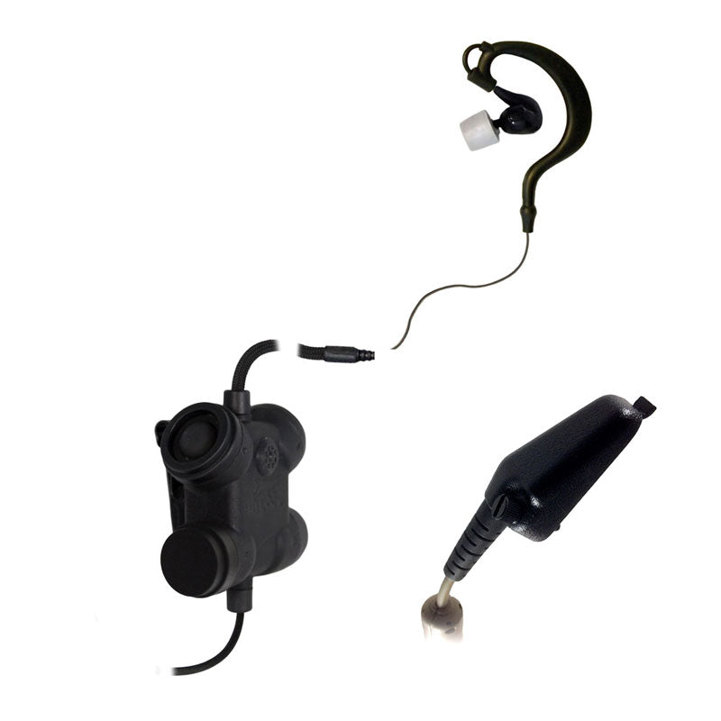 Single Sided Clarus FX2 Fixed Headset and Control Box for Motorola APX Silynx