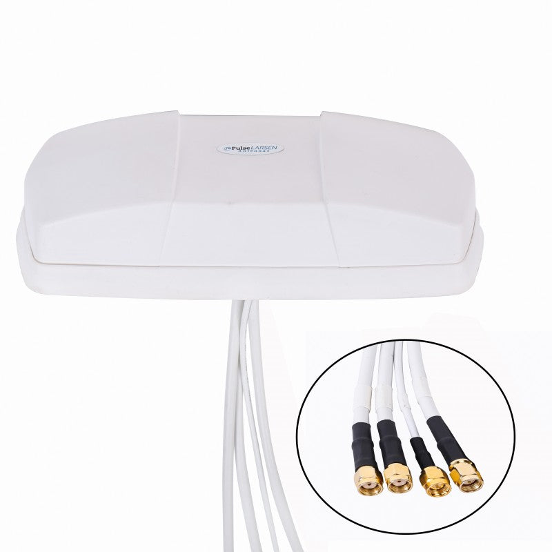 Pulse Larsen ARM42112AM Multiband Armadillo Antenna Adhesive Mount - White, 4 Port Larsen/Pulse Electronics