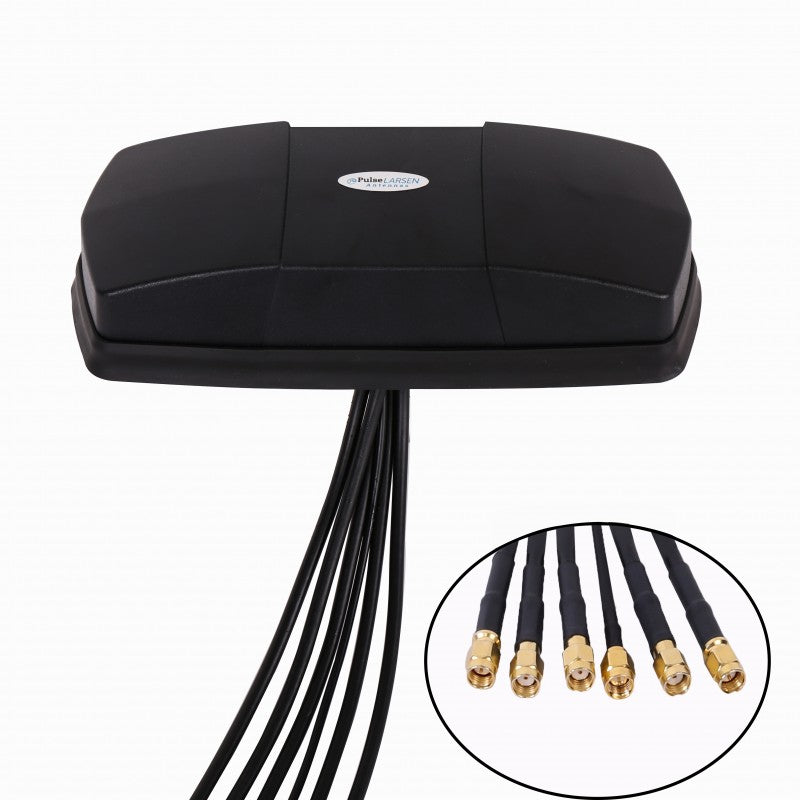 Pulse Larsen ARM62311AM Mulitband Armadillo Adhesive Mount Antenna - Black, 6 Port Larsen/Pulse Electronics