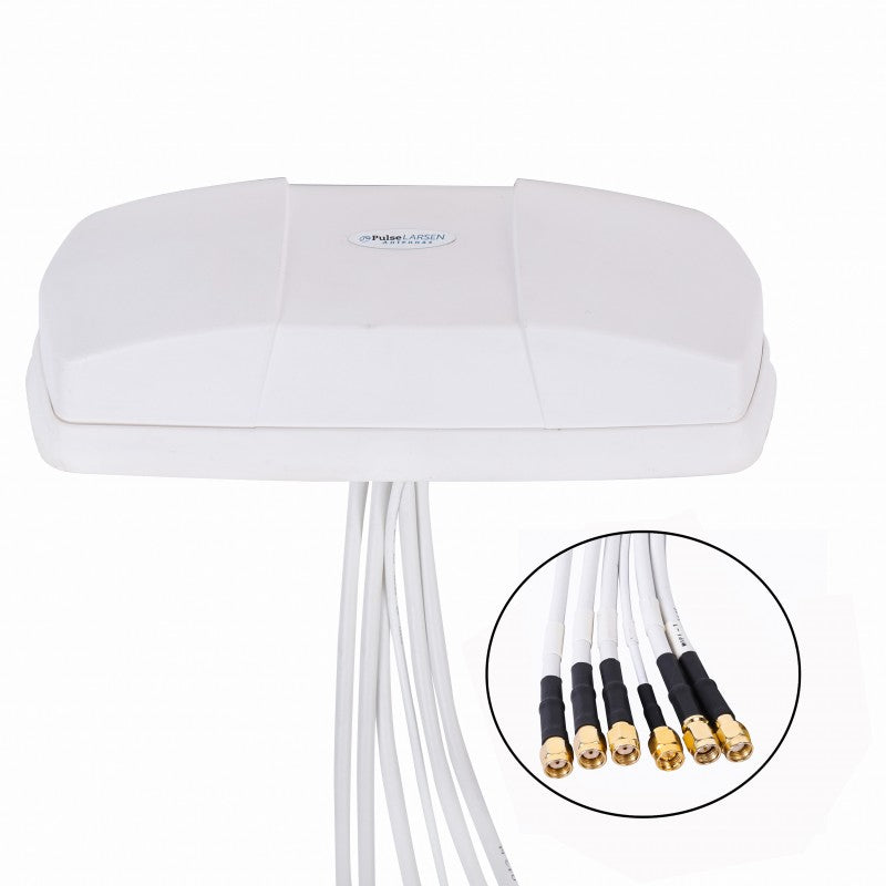 Pulse Larsen ARM62312AM Multiband Armadillo Adhesive Mount Antenna - White, 6 Ports Larsen/Pulse Electronics