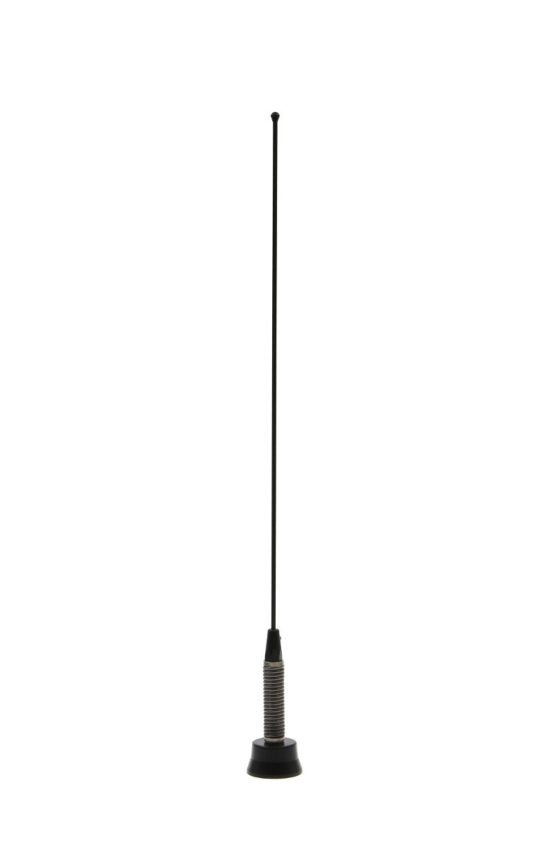 Pulse Larsen MHW150C 144-174 MHz VHF 1/2 Wave Whip Antenna with Base Coil - 2.5dBi Gain Chrome Mirror Mount Larsen/Pulse Electronics