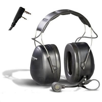 3M PELTOR MT Series 2-Way Comm Headset Headbnd, Direct wired headset for KENWOOD TK220/320 MT7H79A-C0046 3M