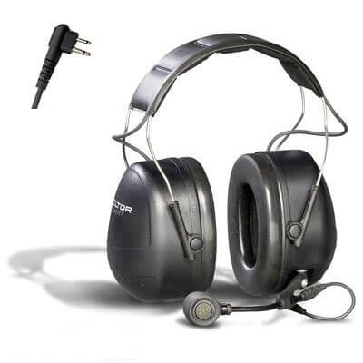 3M PELTOR MT Series 2-Way Comm Headset Headband, Direct Wired headset for Motorola CP200 MT7H79A-C0057 1 EA/Case 3M