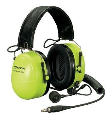 3M PELTOR Ground Mechanic Communications Headset MT7H79F-01 GB, Neon Cups 1 EA/Case 3M