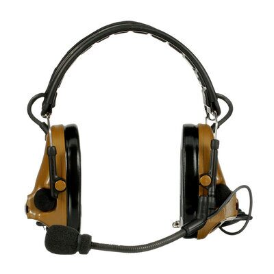 3M PELTOR ComTac V Headset MT20H682FB-19 CY, Foldable, Dual Lead, Standard Dynamic Mic, NATO Wiring, Coyote 3M