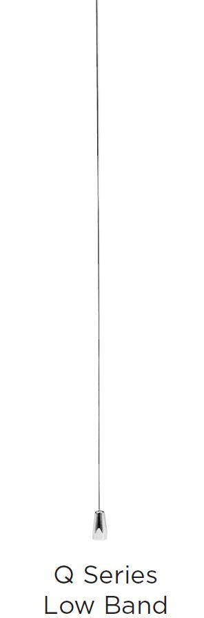 Pulse Larsen Q88 Low/Mid Band 88-136 MHz Whip Antenna and Coil - Chrome Larsen/Pulse Electronics