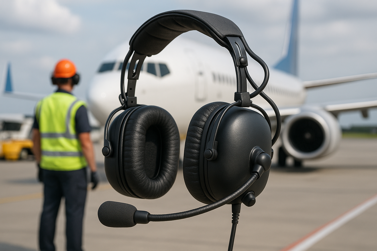 Airport Ramp Agent Headsets - Aviation Ground Crew Communication NRR ...
