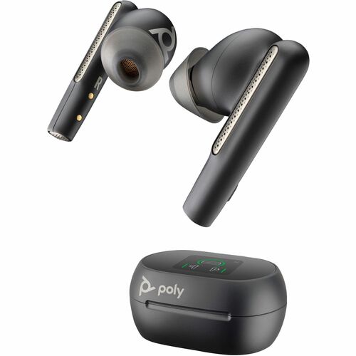 Poly Voyager Free 60+ Wireless Earbuds with Touchscreen Case